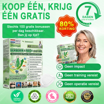 [Officiële Flagship Store]🌲| Solaroza® Moringa · Berberine × NAD+ 10-in-1 Geavanceerde Nano Micronaald Patch 🇳🇱 | Ondersteund door wetenschap | 10-in-1 formule | Resultaten binnen 7 dagen🕧