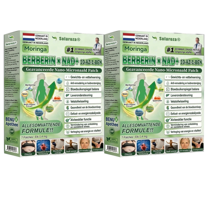 Officiële winkel | 🧑‍⚕️🩺 Solaroza® Moringa · Berberine × NAD+ 10-in-1 Geavanceerde Nano Microneedle Patch — Eenmaal daags, zichtbare resultaten in 7 dagen ⏰