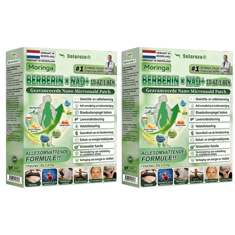 [Officiële Flagship Store]🌲| Solaroza® Moringa · Berberine × NAD+ 10-in-1 Geavanceerde Nano Micronaald Patch 🇳🇱 | Ondersteund door wetenschap | 10-in-1 formule | Resultaten binnen 7 dagen🕧