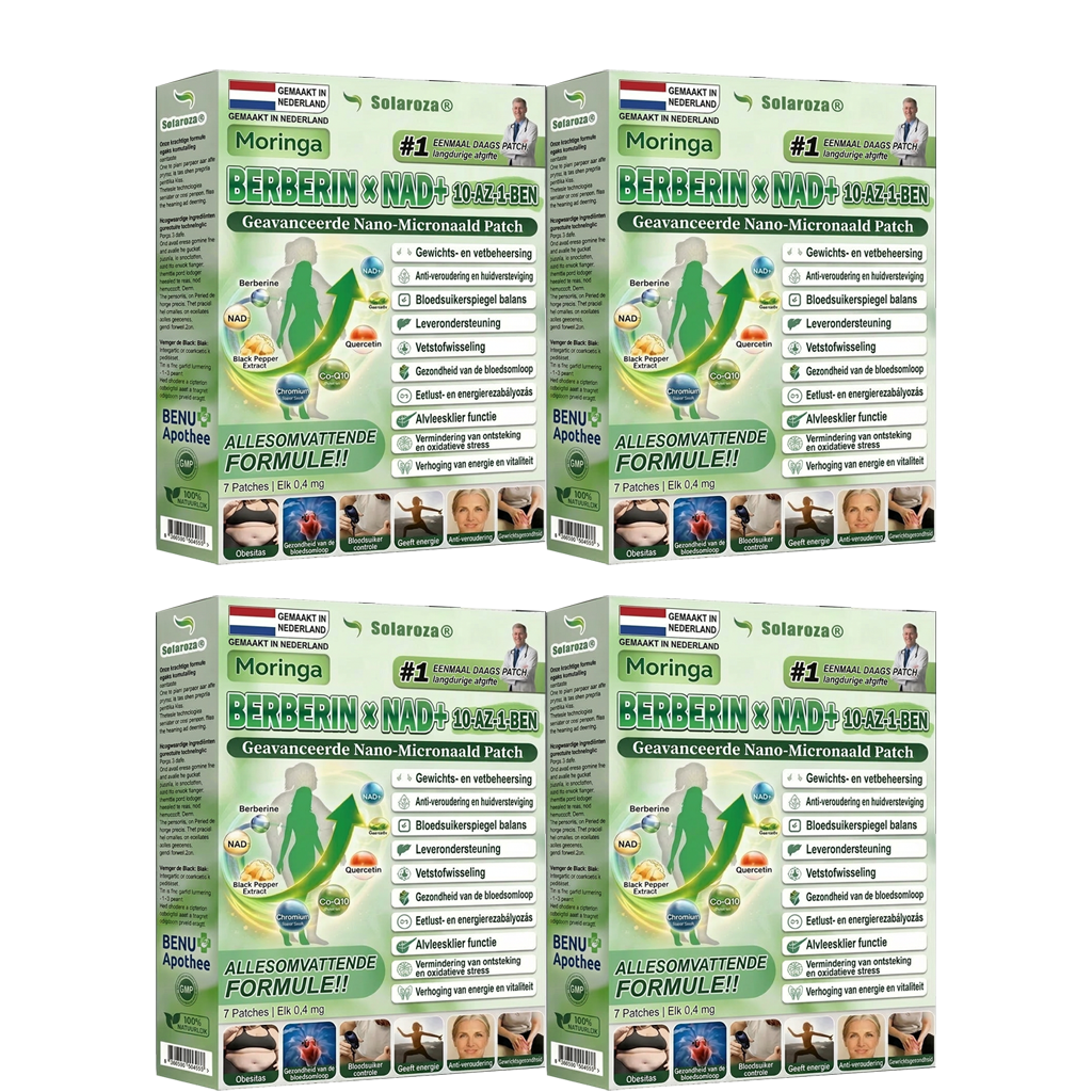 Officiële winkel | 🧑‍⚕️🩺 Solaroza® Moringa · Berberine × NAD+ 10-in-1 Geavanceerde Nano Microneedle Patch — Eenmaal daags, zichtbare resultaten in 7 dagen ⏰