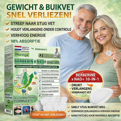 Officiële winkel | 🧑‍⚕️🩺 Solaroza® Moringa · Berberine × NAD+ 10-in-1 Geavanceerde Nano Microneedle Patch — Eenmaal daags, zichtbare resultaten in 7 dagen ⏰